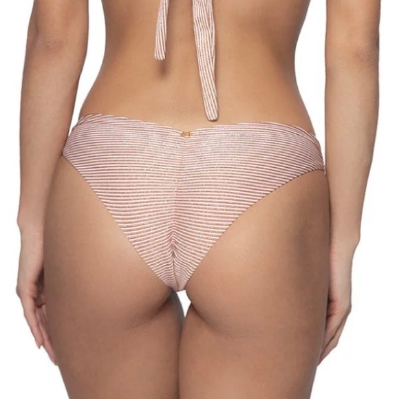 Pilyq Aperol Stripe Bandeau Two Piece Swimsuit - Picture 3 of 9